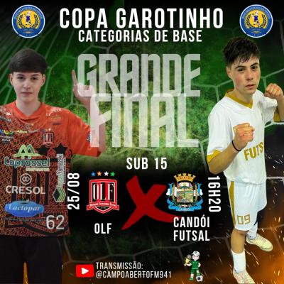 Neste sábado e domingo, 24 e 25/8, tem as finais da Copa Garotinho de Futsal Categorias de Base