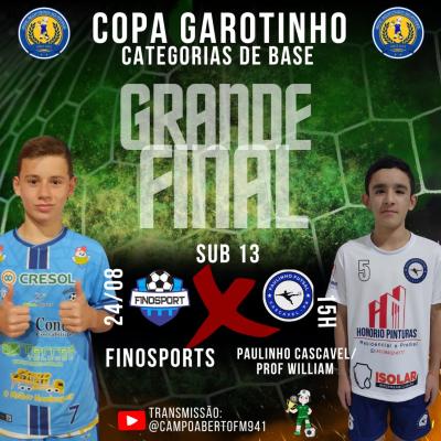 Neste sábado e domingo, 24 e 25/8, tem as finais da Copa Garotinho de Futsal Categorias de Base