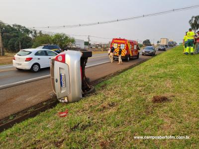 LS: Colisão traseira seguido de capotamento é registrado no KM 453 da BR 277