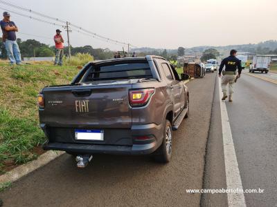 LS: Colisão traseira seguido de capotamento é registrado no KM 453 da BR 277