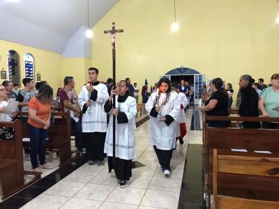 Missa com Novenas em louvor a São Miguel reuniu dezenas de Fiéis neste sábado (21)