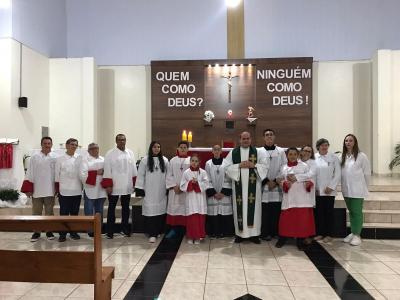 Missa com Novenas em louvor a São Miguel reuniu dezenas de Fiéis neste sábado (21)