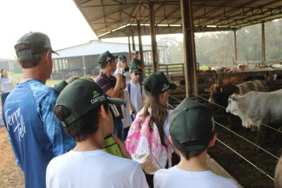 Projeto "Vivenciando a Prática" leva alunos ao dia a dia de uma propriedade rural em Rio Bonito do Iguaçu