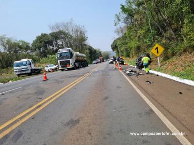 LS: Grave acidente com veículo furtado em cascavel resulta em um morto na BR 277