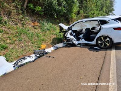 LS: Grave acidente com veículo furtado em cascavel resulta em um morto na BR 277