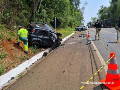 LS: Grave acidente com veículo furtado em cascavel resulta em um morto na BR 277