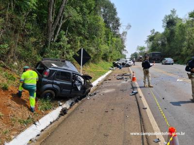 LS: Grave acidente com veículo furtado em cascavel resulta em um morto na BR 277