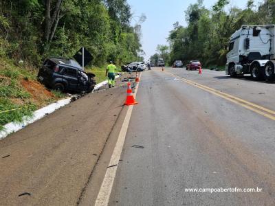 LS: Grave acidente com veículo furtado em cascavel resulta em um morto na BR 277