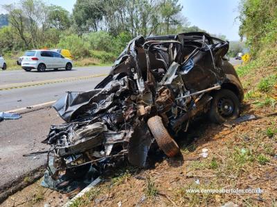 LS: Grave acidente com veículo furtado em cascavel resulta em um morto na BR 277