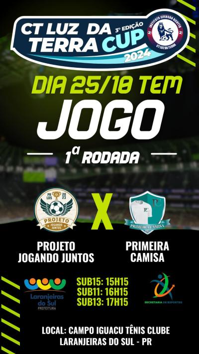 Projeto Jogando Juntos representa Laranjeiras na 3ª edição da Copa CT Luz da Terra