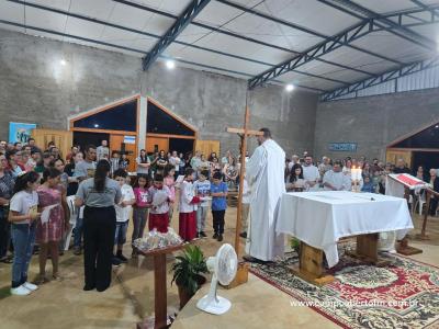 Caravana Evangelizar da Campo Aberto FM participou da Missa Solene de Frei Galvão