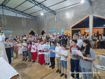 Caravana Evangelizar da Campo Aberto FM participou da Missa Solene de Frei Galvão