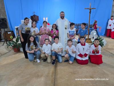 Caravana Evangelizar da Campo Aberto FM participou da Missa Solene de Frei Galvão