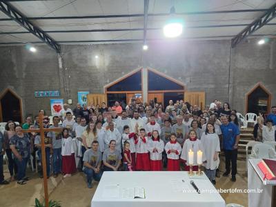 Caravana Evangelizar da Campo Aberto FM participou da Missa Solene de Frei Galvão