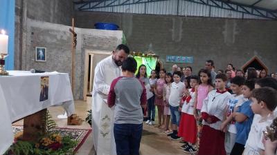 Caravana Evangelizar da Campo Aberto FM participou da Missa Solene de Frei Galvão