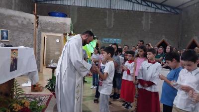 Caravana Evangelizar da Campo Aberto FM participou da Missa Solene de Frei Galvão