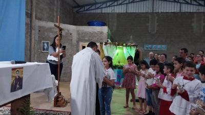 Caravana Evangelizar da Campo Aberto FM participou da Missa Solene de Frei Galvão