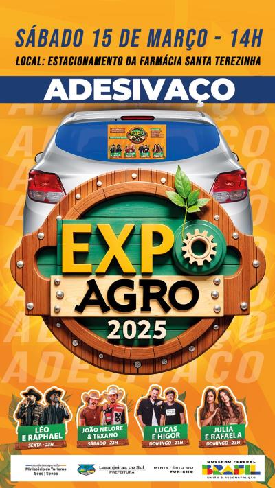 Hoje tem adesivaço da Expoagro
