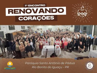 Paróquia Santo Antônio de Pádua de Rio Bonito do Iguaçu realiza o 1º Encontro Renovando Corações com forte presença espiritual