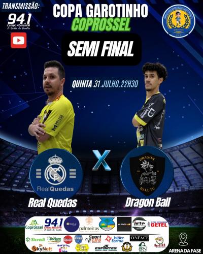 Nesta quinta-feira, 31/7, tem as semifinais da Copa Garotinho/Coprossel de Futsal Adulto 
