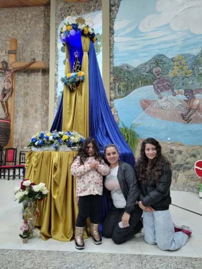 Chegada da Imagem Peregrina emociona fiéis em Laranjeiras do Sul