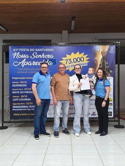 Santuário de Laranjeiras do Sul entregou os prêmios da Contribuição Premiada da Festa em louvor à Nossa Senhora Aparecida 
