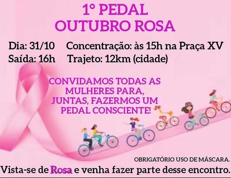 Sábado tem a 1ª edição do Mulheres no Pedal/Outubro Rosa