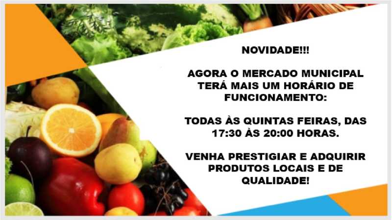 Laranjeiras do Sul – Quinta-feira tem horário especial de atendimento no mercado municipal 