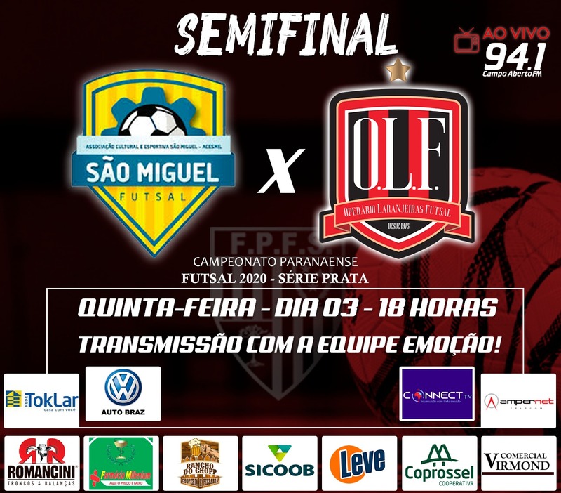 Paranaense de Futsal Chave Prata - Operário goleia São Miguel na 1ª partida da semifinal 