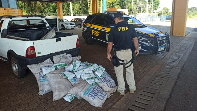 PRF apreende agrotÃ³xicos contrabandeados que seriam entregues em Nova Laranjeiras