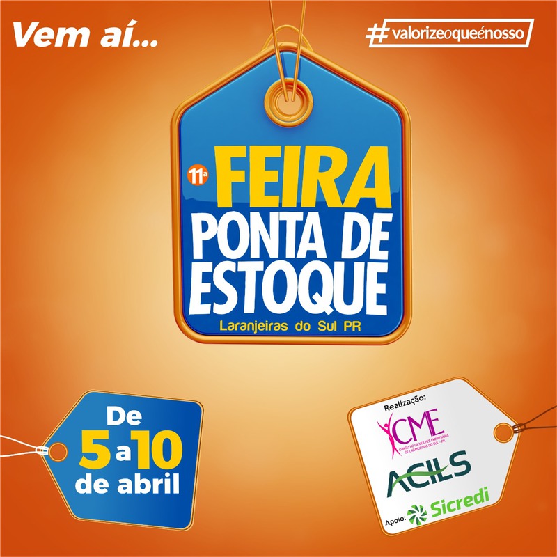 Feira Ponta de Estoque começará no dia 5 de abril 