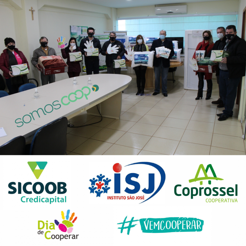Coprossel e Sicoob Credicapital entregam ao Instituto São José primeira parcela dos itens adquiridos pela Campanha Máscara do Bem 