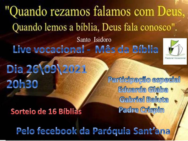 Pastoral Vocacional de Laranjeiras do Sul promove Live neste domingo (26)