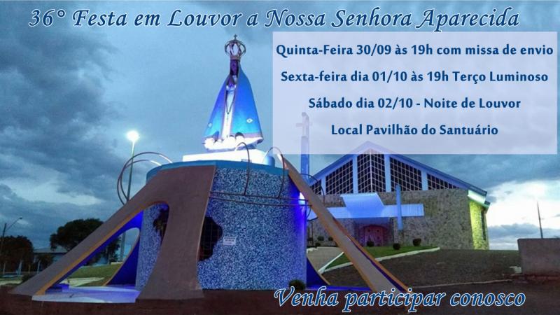 Missa doa Envio abre a programação religiosa da 36ª Festa em Louvor a Nossa Senhora Aparecida em Laranjeiras do Sul