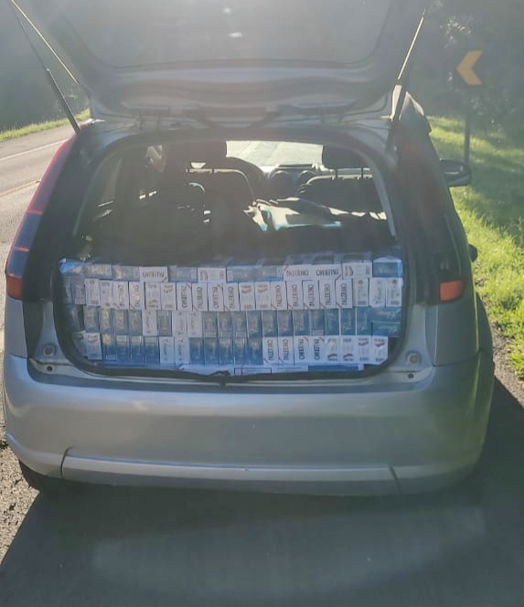 N. Laranjeiras: PRF apreende 7.500 maÃ§os de cigarros contrabandeados