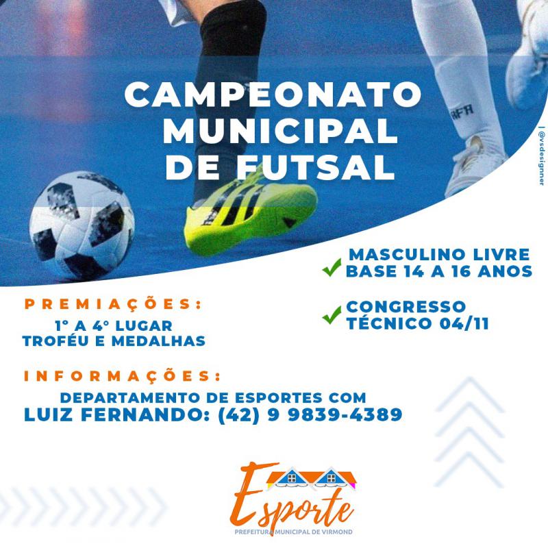 Vem ai o Municipal de Futsal em Virmond