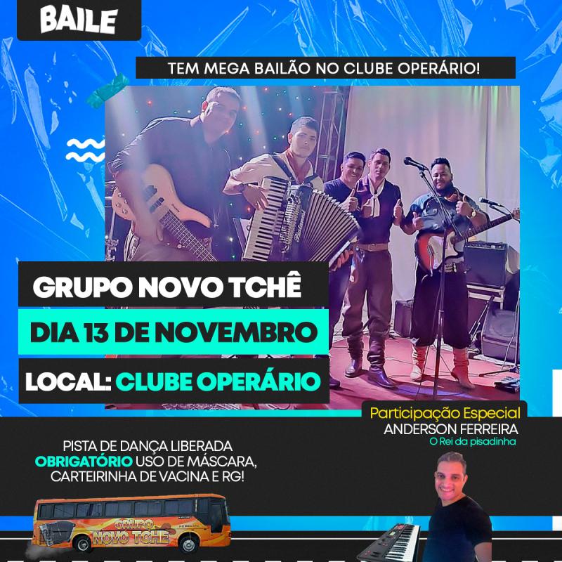 Neste sábado (13) tem Grupo Novo Tchê no Clube Operário em Laranjeiras do Sul 