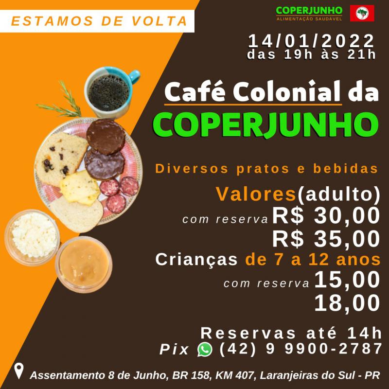 Hoje é dia de Café Colonial na comunidade 8 de Junho