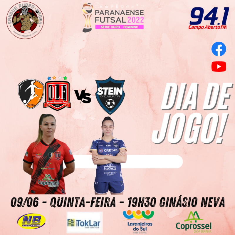  Operário Laranjeiras no Feminino, encara as Campeãs na Taça Brasil de Futsal na noite desta Quinta (09)