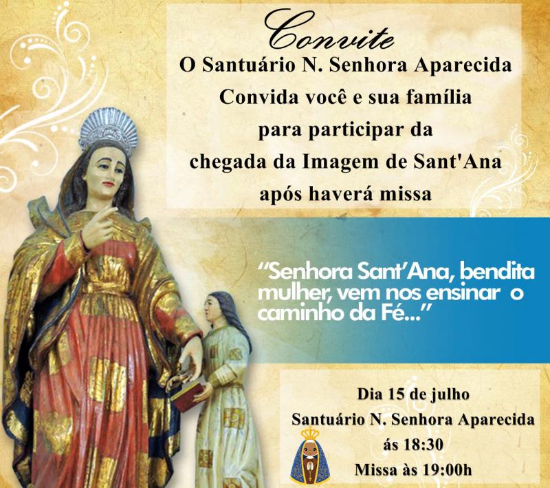 Imagem de Sant´Ana Termina Peregrinação pelo Santuário Nossa Senhora Aparecida