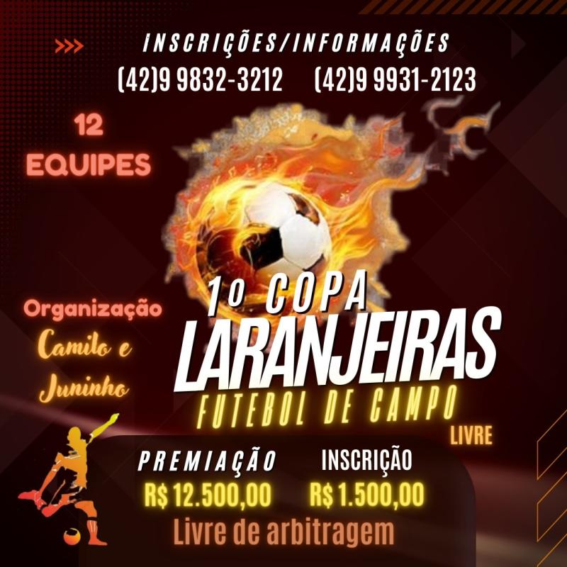 Inscrições abertas para a Copa Laranjeiras de Futebol