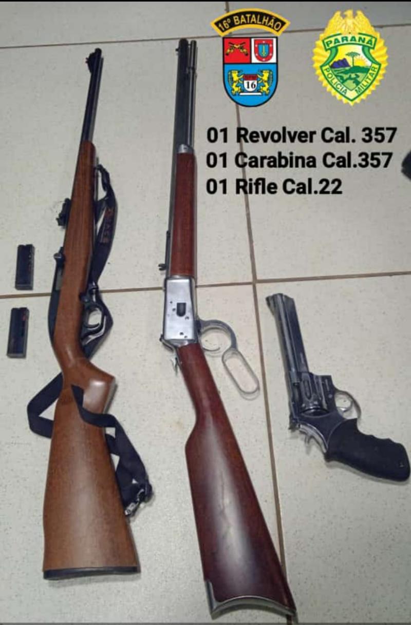 Laranjeiras: Dois homens são presos por porte ilegal de arma de fogo e caça ilegal