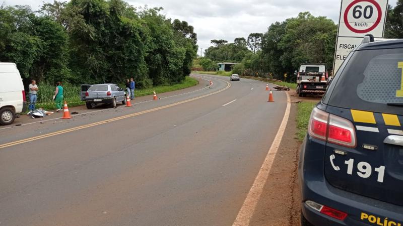 Cantagalo: Homem morre em acidente envolvendo moto e carro na BR 277 