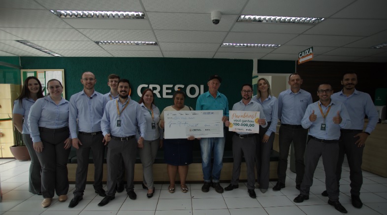 Cooperado da Cresol Vale das Águas é contemplado com prêmio de R$100 mil reais da Icatu Seguros 