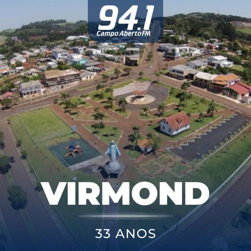Virmond completa 33 anos de emancipação nesta quarta (17)