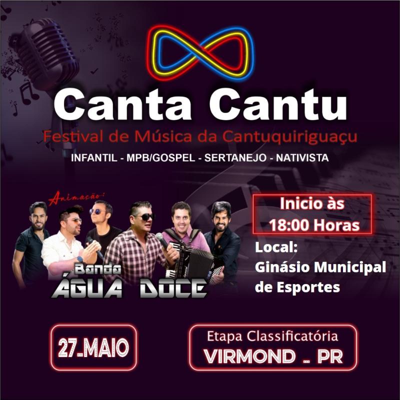 30 Candidatos estarão participando do Canta Cantu em Virmond