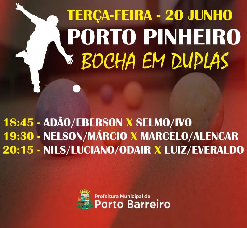 Nesta terça (20) Bocha e nesta quarta (21) Voleibol pelos Municipais em Porto Barreiro