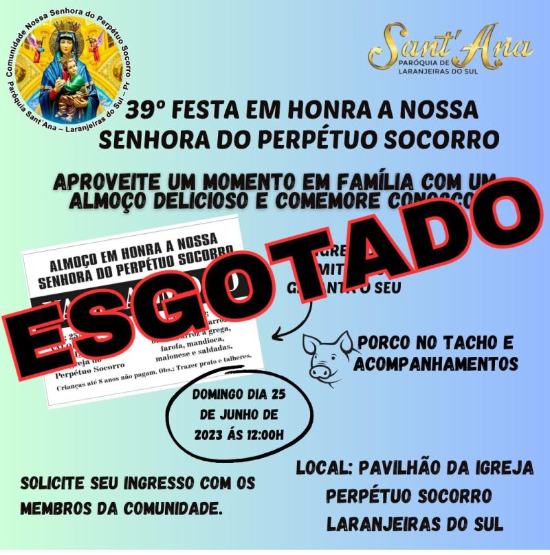 LS: Ingressos para o Porco no Tacho do Bairro Cristo Rei estão esgotados