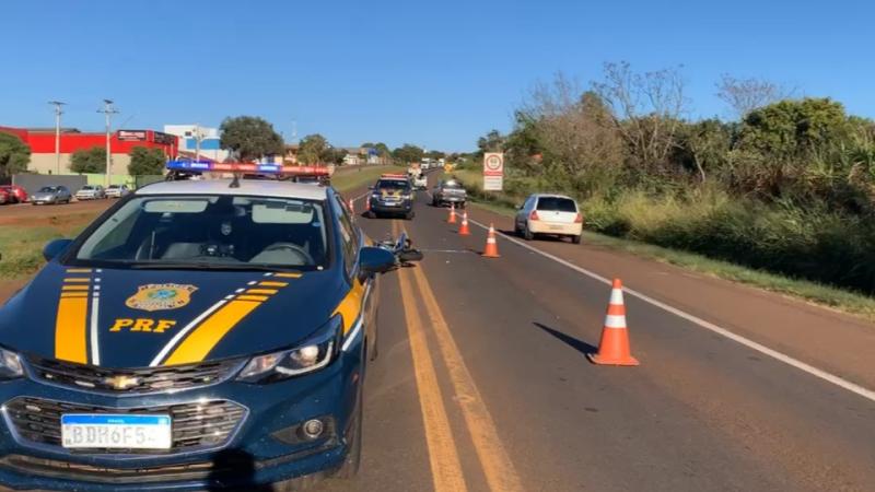 Motociclista morre em grave colisão de trânsito na BR-277 em Santa Tereza do Oeste