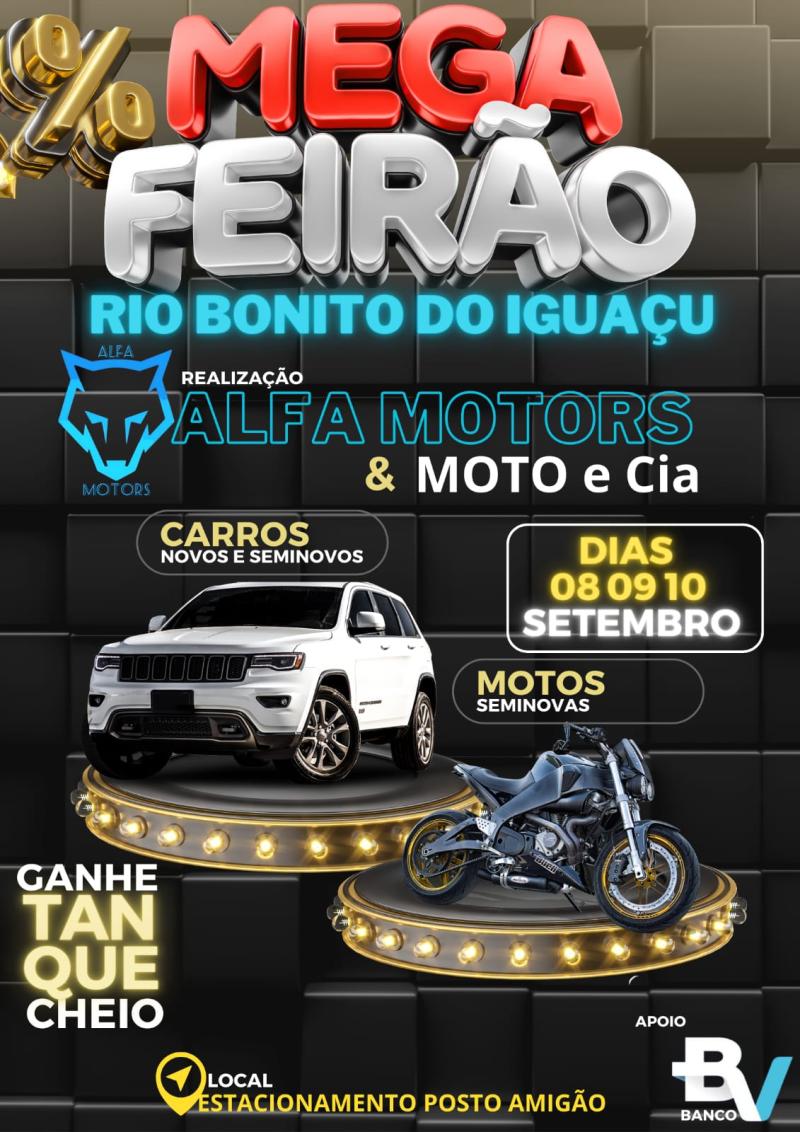 Mega Feirão de Veiculos da Alfa Motors em Rio Bonito do Iguaçu